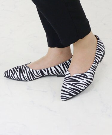 Vカットフラットパンプス (1171)