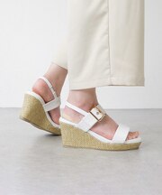 スリングバックウエッジヒールサンダル (4169)