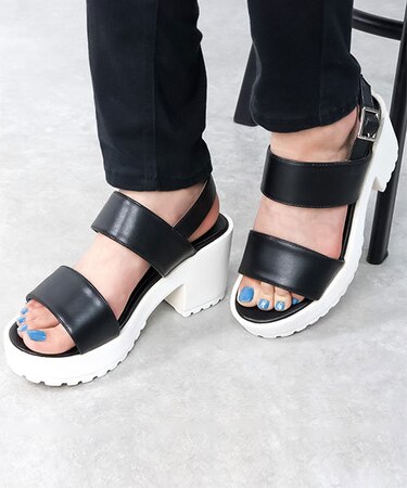 厚底ストラップサンダル (4004)