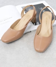 7cmセットバックミュールパンプス (4096)