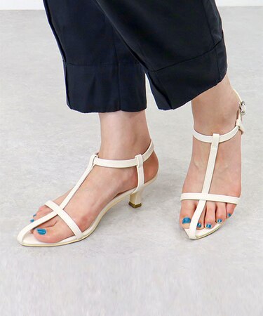 ポインテッド ティーストラップ サンダル (4174)