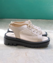 厚底レースアップシアーサンダル (4180)