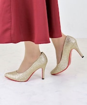 ポインテッドレッドソールパンプス (1114)