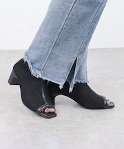 スクエアトゥメッシュブーツサンダル (9116)