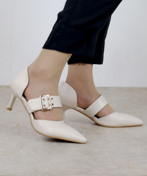 ゴールドバックルセパレートパンプス (1175)