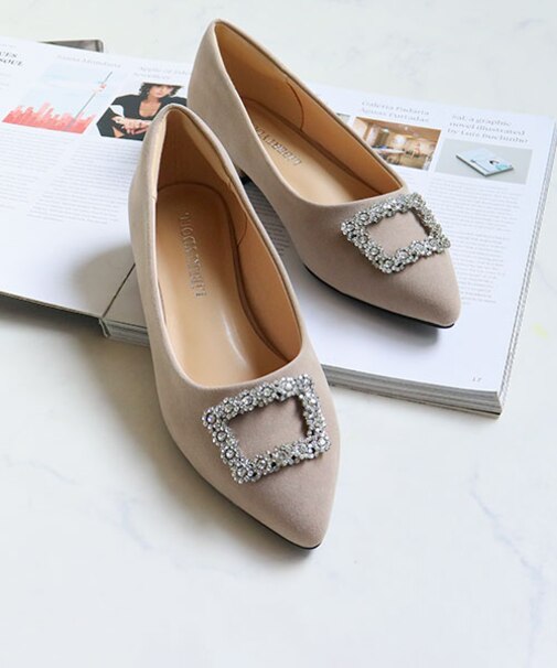 ビジューフラットパンプス (1187)