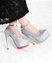 ポインテッドトゥラメハイヒールパンプス (1251)