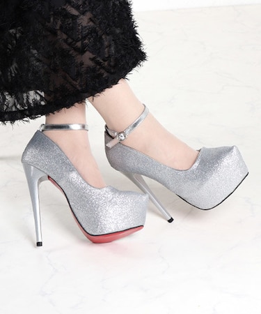 ポインテッドトゥラメハイヒールパンプス (1251)