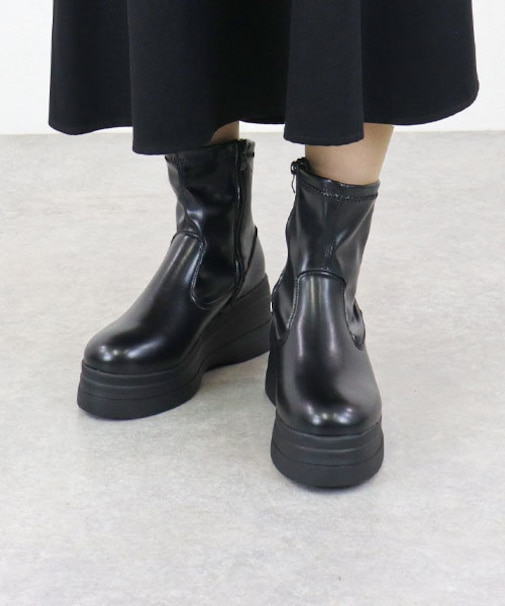 厚底サイドジップブーツ (1619)