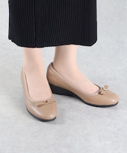 リボン付きスクエアモールドパンプス (1183)