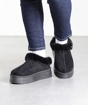 厚底ファースリッポンシューズ (6366)