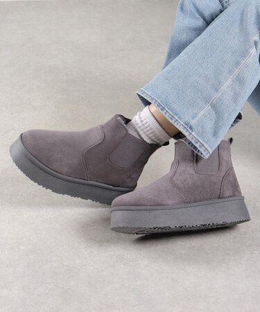 厚底ファーサイドゴアブーツ (6364)