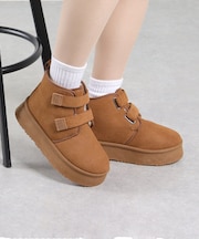 厚底ファーダブルベルトブーツ (6365)