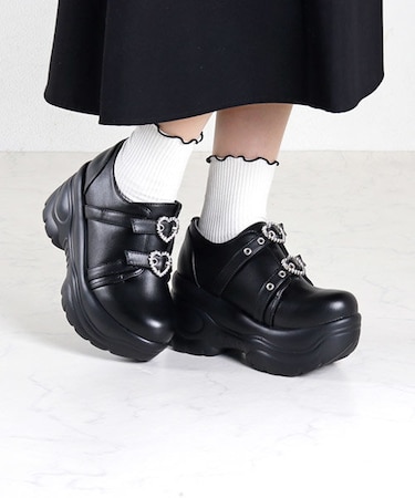 厚底ハートビジュースニーカー (1672)