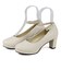  パンプス ストラップ ハイヒール 7cmヒール 黒 痛くない 太ヒール チャンキーヒール 歩きやすい かわいい ラウンドトゥ (5487)