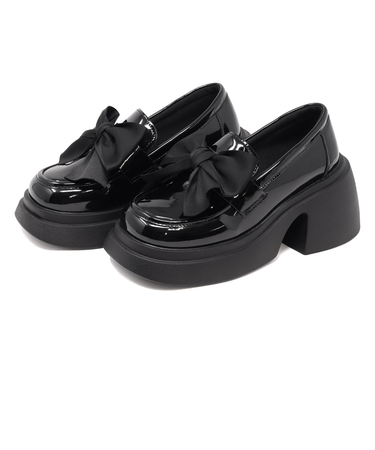 LoveHunter 厚底 ビッグリボンローファー (1698)