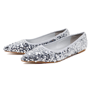 LiBERTYDOLL ポインテッドトゥスパンコールフラットパンプス (1031)