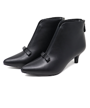 LiBERTYDOLL フロントリボン Vカット ポインテッドトゥブーツ (3615)