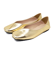 スクエアトゥ 切り替えデザイン バブーシュパンプス (1044)