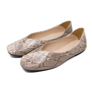 スクエアトゥ 切り替えデザイン バブーシュパンプス (1044)