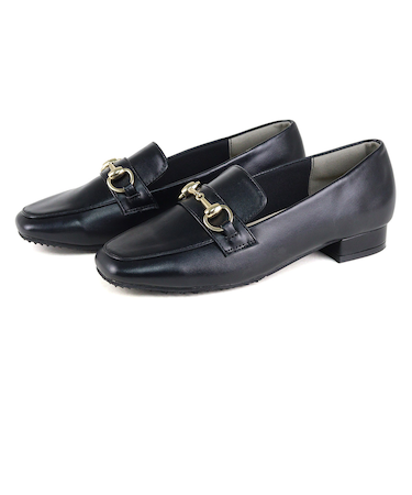 スクエアトゥビットレインパンプス (1402)