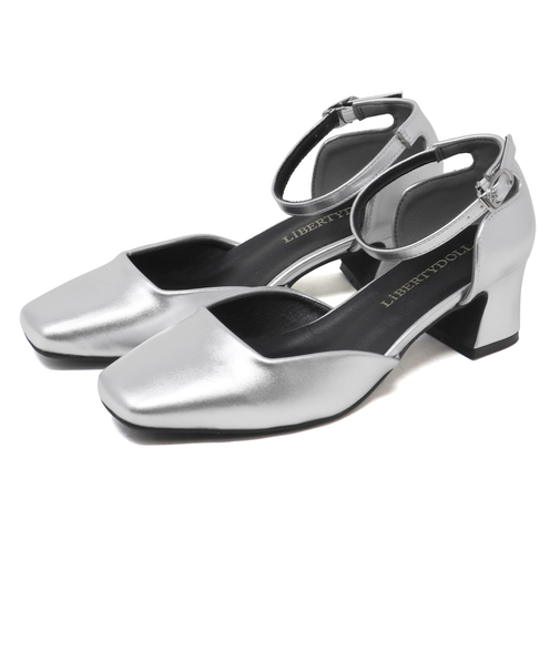 スクエアトゥ セパレートパンプス (1023)