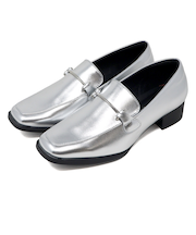 スクエアトゥヒールローファーストレートビット (3067)