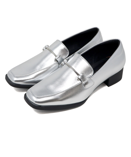 スクエアトゥヒールローファーストレートビット (3067)