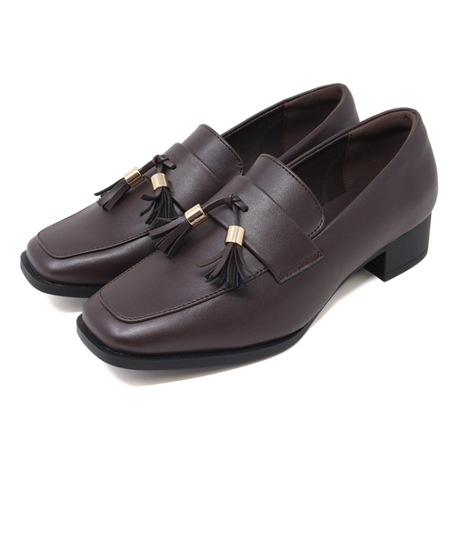 スクエアトゥヒールチェーンフリンジ (3069)