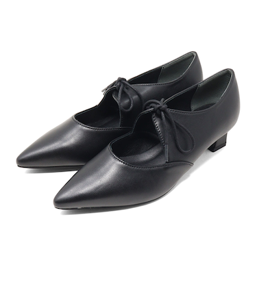 ポインテッドトゥリボンタイヒールパンプス (1041)