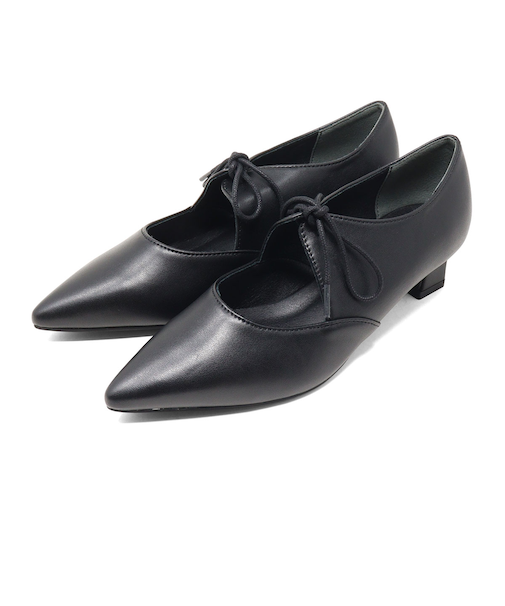 ポインテッドトゥリボンタイヒールパンプス (1041)