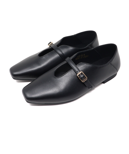 Uカットベルトスクエア2WAYパンプス (1037)