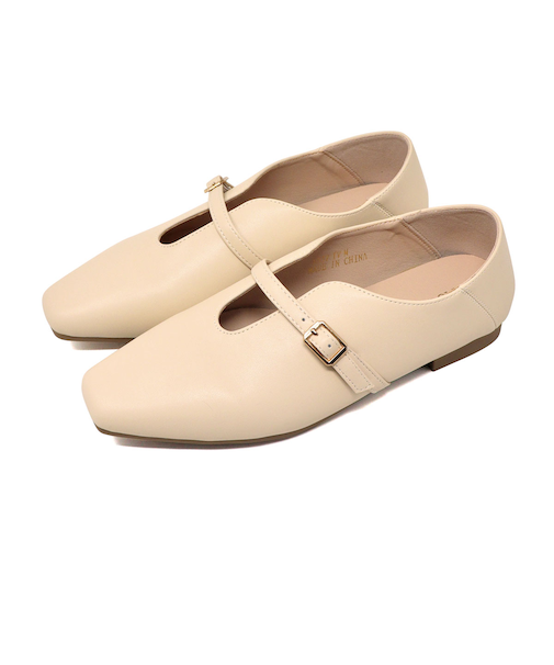 Uカットベルトスクエア2WAYパンプス (1037)