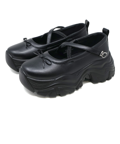 クロスストラップリボンスニーカー (2217)