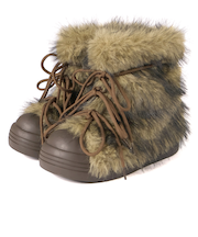 ボリュームフェイクファー（リボン）ブーツ (9158)