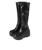 厚底インパクトストレッチロングブーツ　(1911)