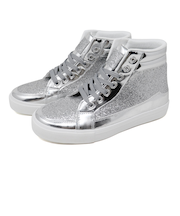 レースアップ ハイカットスニーカー ラメ グリッター  (2205)