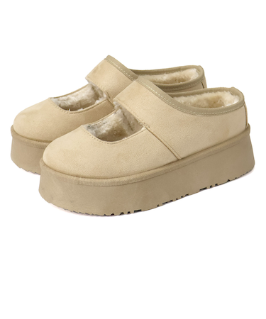 厚底ファースリッポンメリージェーンシューズ　(6413)