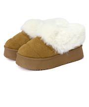 厚底折り返しファースリッポンシューズ (6411)