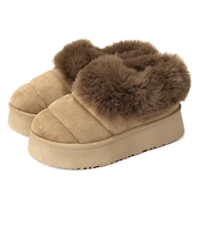 厚底折り返しファースリッポンシューズ (6411)