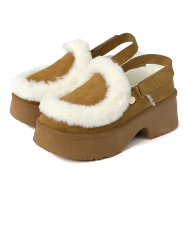 厚底バックベルトファースリッポンシューズ (6423)