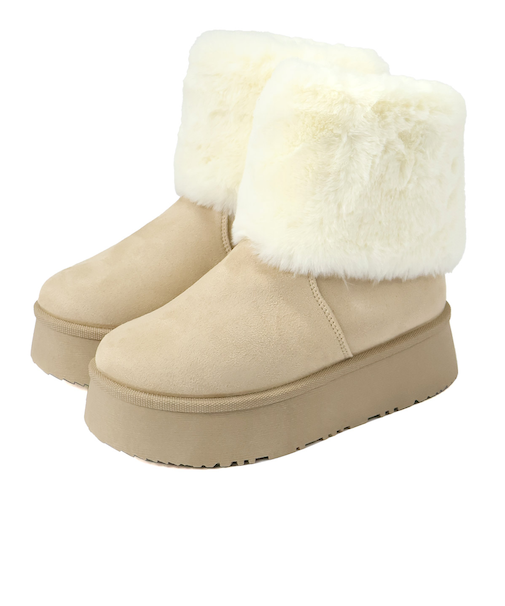 厚底ファーカバーブーツ (6416)