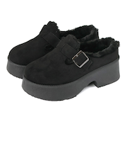 ベルトデザイン厚底ムートンスリッポン (6421)