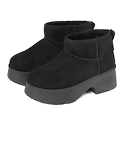 厚底チャンキーヒール×ショートムートンブーツ (6422)