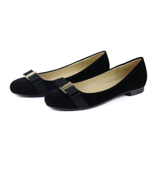 オフィス カジュアル フォーマル シンプルなフラットリボンバレエパンプス (5581)