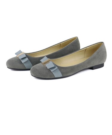 オフィス カジュアル フォーマル シンプルなフラットリボンバレエパンプス (5581)