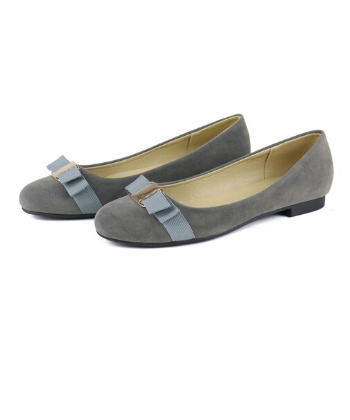 オフィス カジュアル フォーマル シンプルなフラットリボンバレエパンプス (5581)