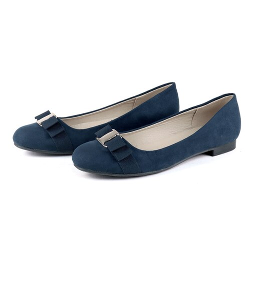 オフィス カジュアル フォーマル シンプルなフラットリボンバレエパンプス (5581)