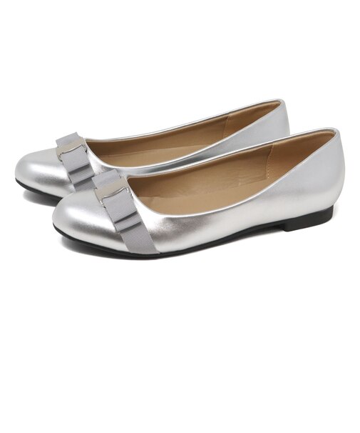 オフィス カジュアル フォーマル シンプルなフラットリボンバレエパンプス (5581)