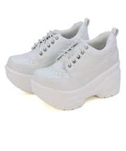 厚底 レースアップスニーカー (1652)